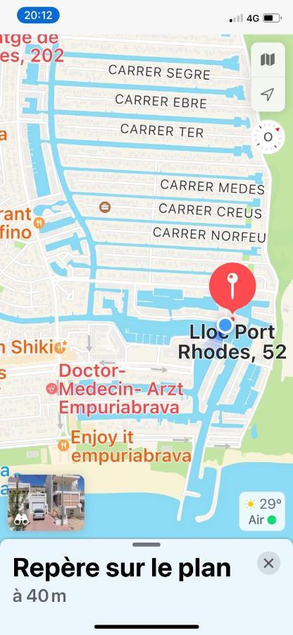 Apartament Apt Port Rhodes C, 2 Chbres, 2 Terrasses, Vue Sur Canal Principal De La Marina Et Sur Les Pyrenees Empuriabrava Zewnętrze zdjęcie